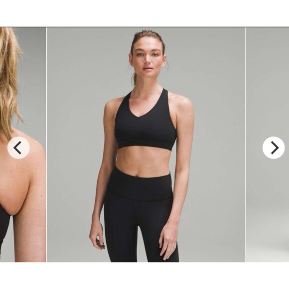 Lululemon Envital Bra *Medium Support B/C Cup Size 8 Black W2DD7S - Picture 8 of 10